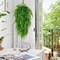 4Pcs Fake Hanging Plants Artificial Ferns for Outdoors (Green) 16.5"D x 2.36"W x 4.53"H